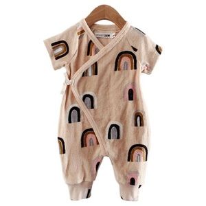 Spearmint Love Baby rainbow terry romper